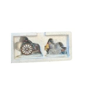 Dept 56 Heritage Village Collection Bradford Wheelwright Son Set 2 Porcelain